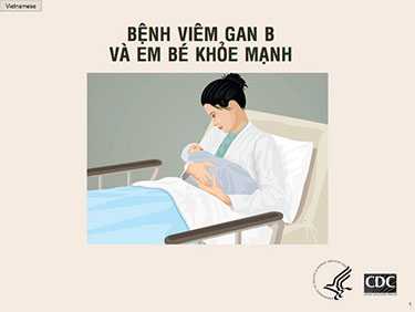 Screen shot of first slide in 'Hepatitis B and a Healthy Baby' slide set