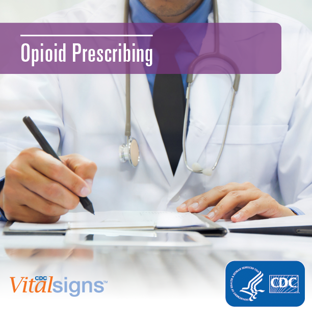 Opioid Prescribing - a doctor writing a prescription