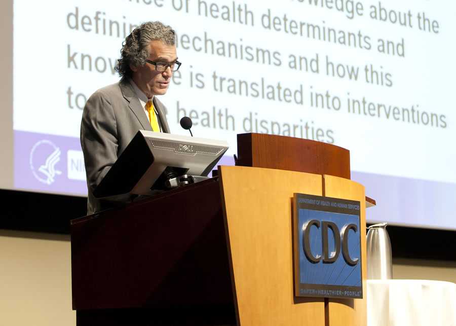 Eliseo J. Pérez-Stable, MD speaking at the 2016 public health ethics forum