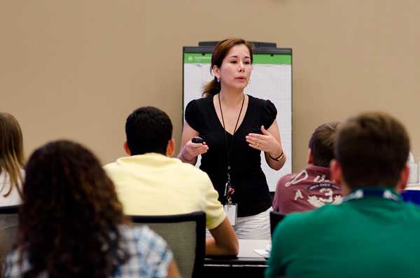 Dr. Fatima Cornado told stories about outbreaks from all over the nation in her Thinking Like an Epidemiologist lecture.