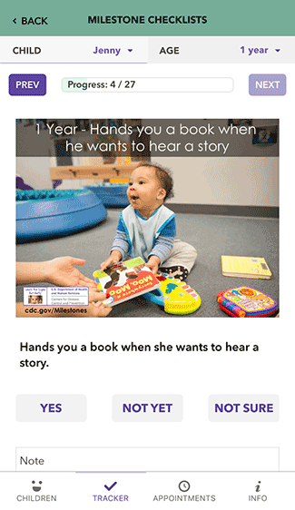 Application Checklist Screenshot
