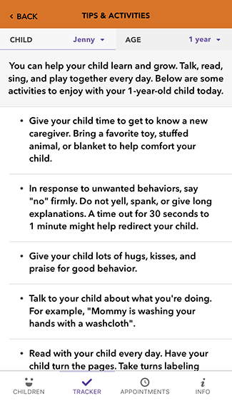 Application Activities Screenshot