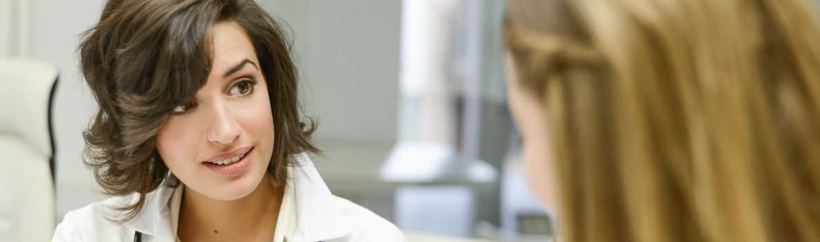 Photo of female nurse with female patient