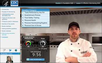 Food Worker training image from e-Learning on Environmental Assessment of Foodborne Illness Outbreaks