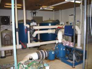 Pool treatment equipment designed to protect swimmers from germs in the water