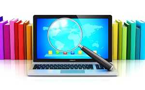 Graphic of computer representing resources