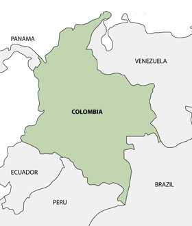 map of Colombia