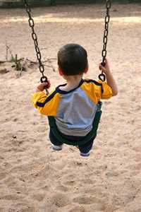 Photo: boy on a swing