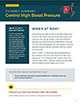 The cover of control high blood pressure evidence summary.