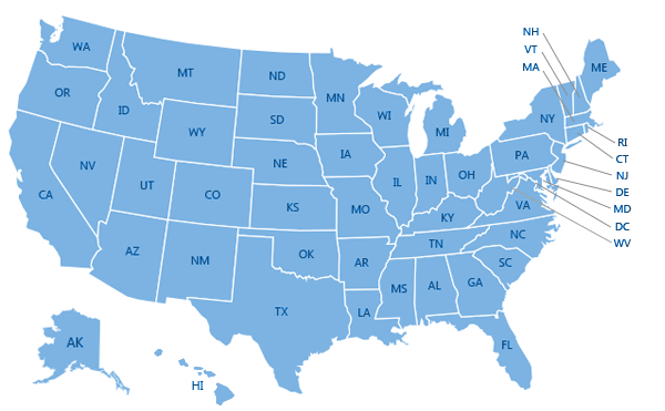 National U.S. Image Map, RSV State Trend Selector National U.S. Image Map, RSV State Trend Selector