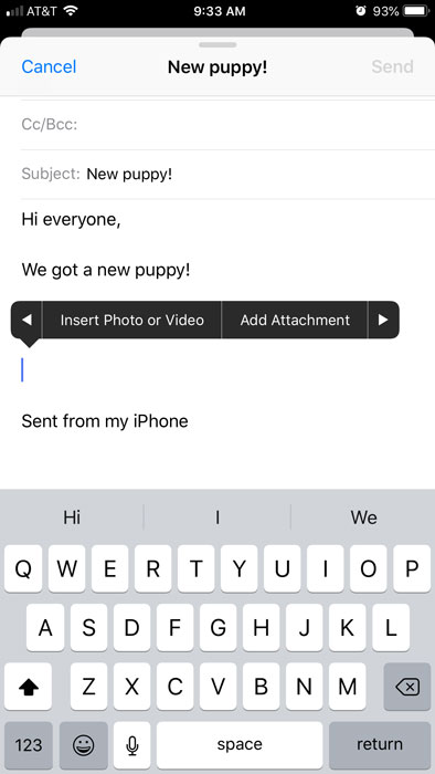 inserting a photo to an email inserting a photo to an email