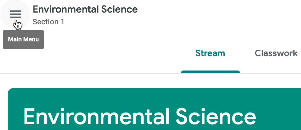 clicking the Main Menu icon clicking the Main Menu icon