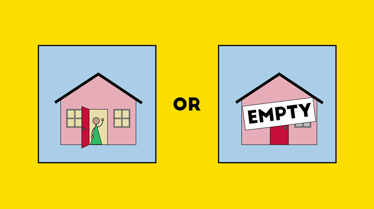 illustration showing the false dilemma of either Ethan being home or his home being empty illustration showing the false dilemma of either Ethan being home or his home being empty