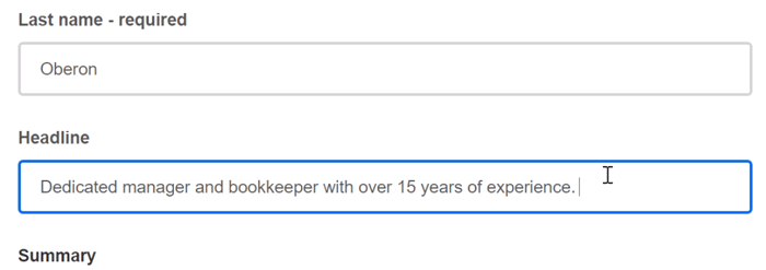 typing a headline typing a headline