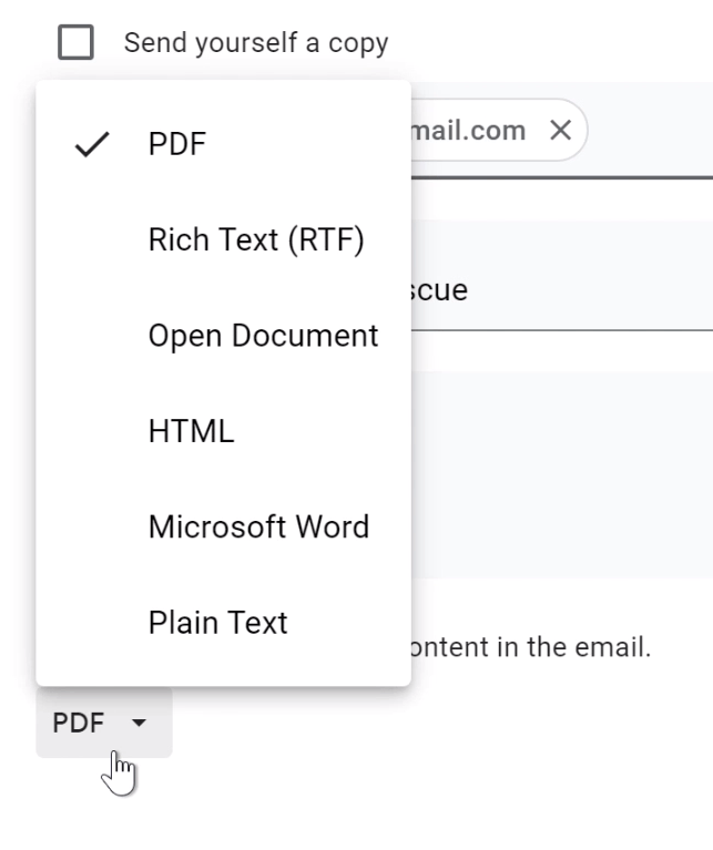 choosing the filetype choosing the filetype