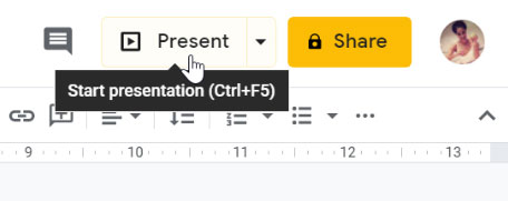 clicking present clicking present