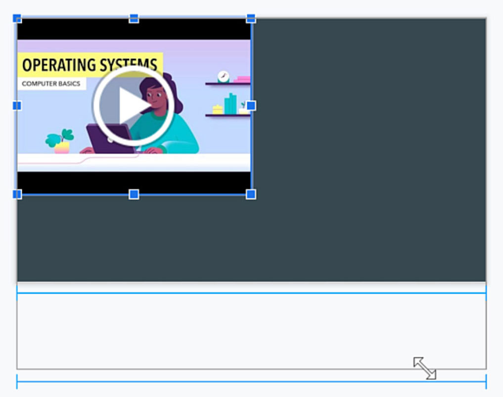 using resizing handles