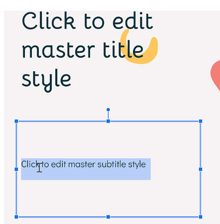 changing font size within master slide