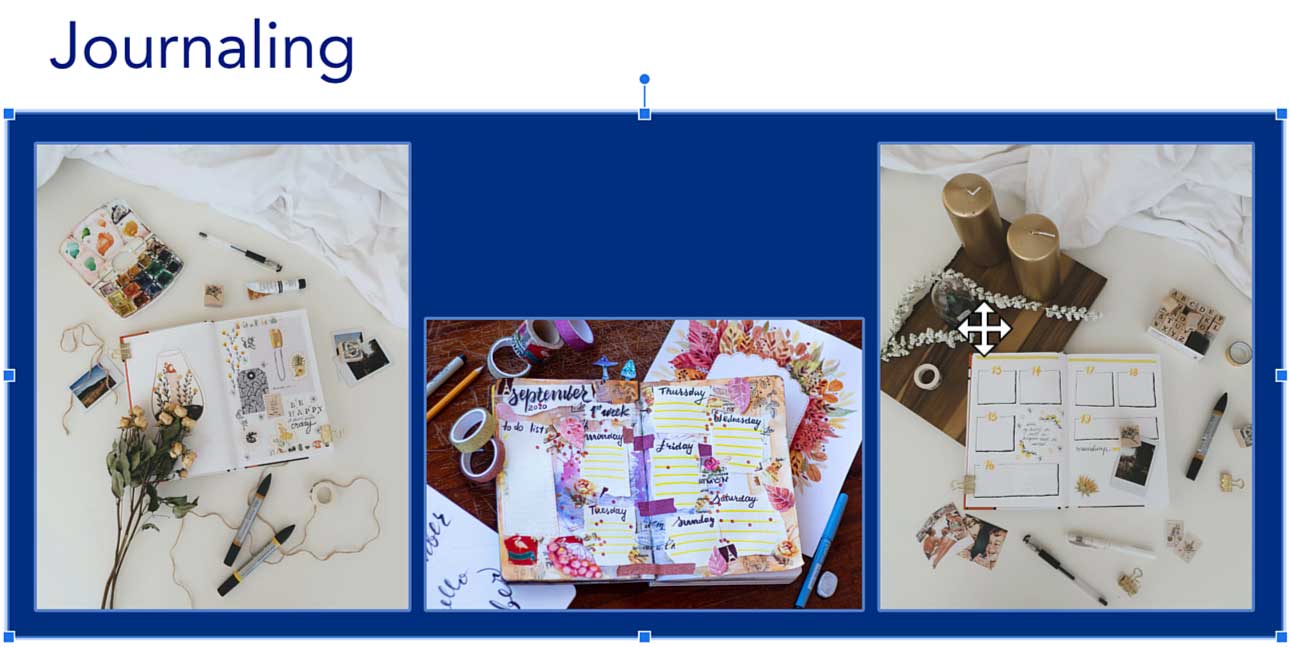 selecting the objects